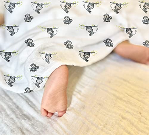 Muslin Swaddle Blankets - Pack of 4, 47x47 Inches for Newborns