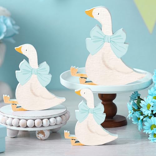 Silly Goose Birthday Party Decoration - 3 Pcs Wooden Centerpieces