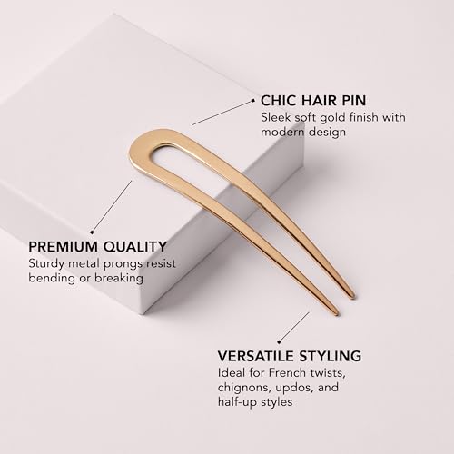 Elegant Gold French Hair Pin for Buns & Updos | The Hair Edit