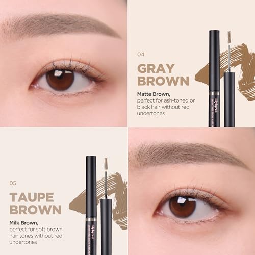 lilybyred Skinny Mes Brow Mascara - 1.5mm Precision Brush, Taupe Brown