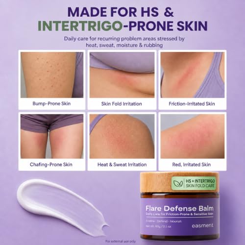 Easment HS & Intertrigo Flare Relief Balm 2oz - Skin Fold Care, Friction & Chafing