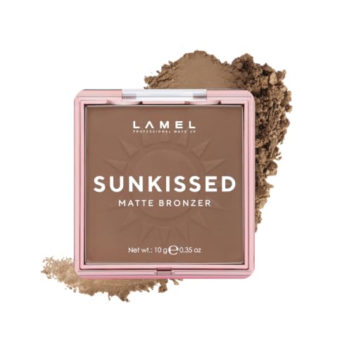 Lamel Sunkissed Matte Bronzer Powder - Warm Brown, Vegan & Cruelty-Free
