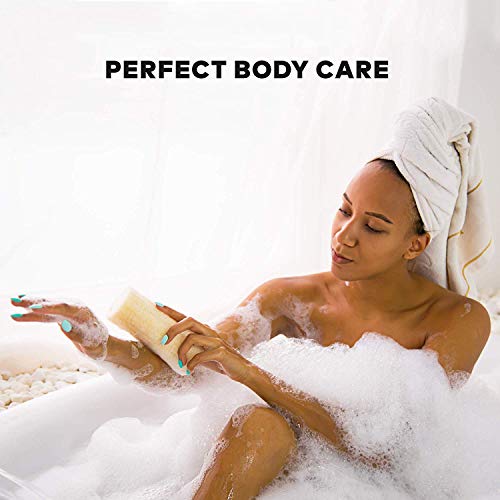 Natural Loofah Sponge 4 Pack - Exfoliating Body Scrubber