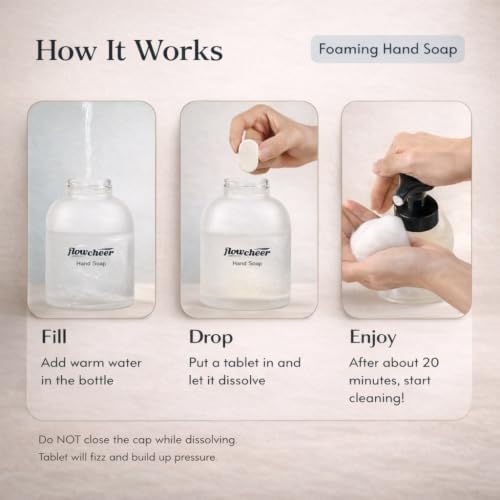 Flowcheer Foaming Hand Soap Refill Tablets - Sweet Orange, 12 Pack