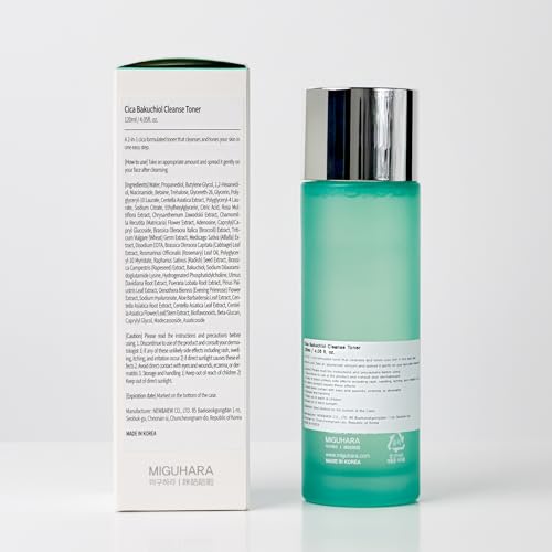 CICA Bakuchiol & Centella Asiatica Skin Toner - Hydrating Korean Facial Cleanser (120ml)