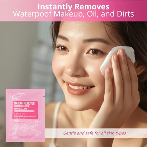 Air Jungles Micellar Makeup Remover Wipes, 50 Individually Wrapped Wipes