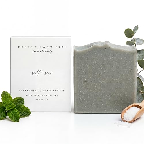 Organic Eucalyptus & Peppermint Beef Tallow Soap with Sea Salt