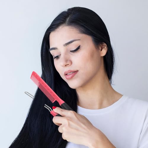 FOMIYES Hair Straightening Comb - Ergonomic Detangling Styling Brush