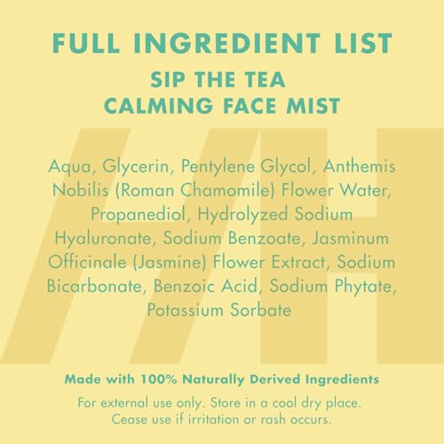 Cooling Facial Mist with Hyaluronic Acid & Chamomile - Vegan Hydrating Spray