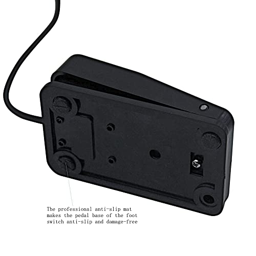 DOWEI Tattoo Foot Pedal Switch with 5ft Power Cord for Tattoo Machine & Power Supply