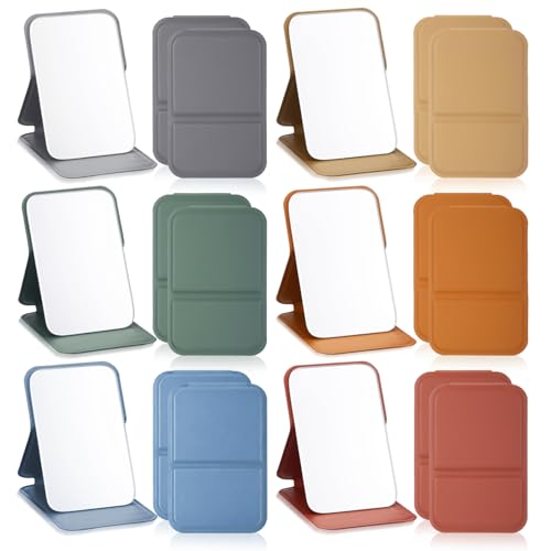 Rectangle Boho 12 Pcs Portable Handheld Makeup Mirrors - 4.2''