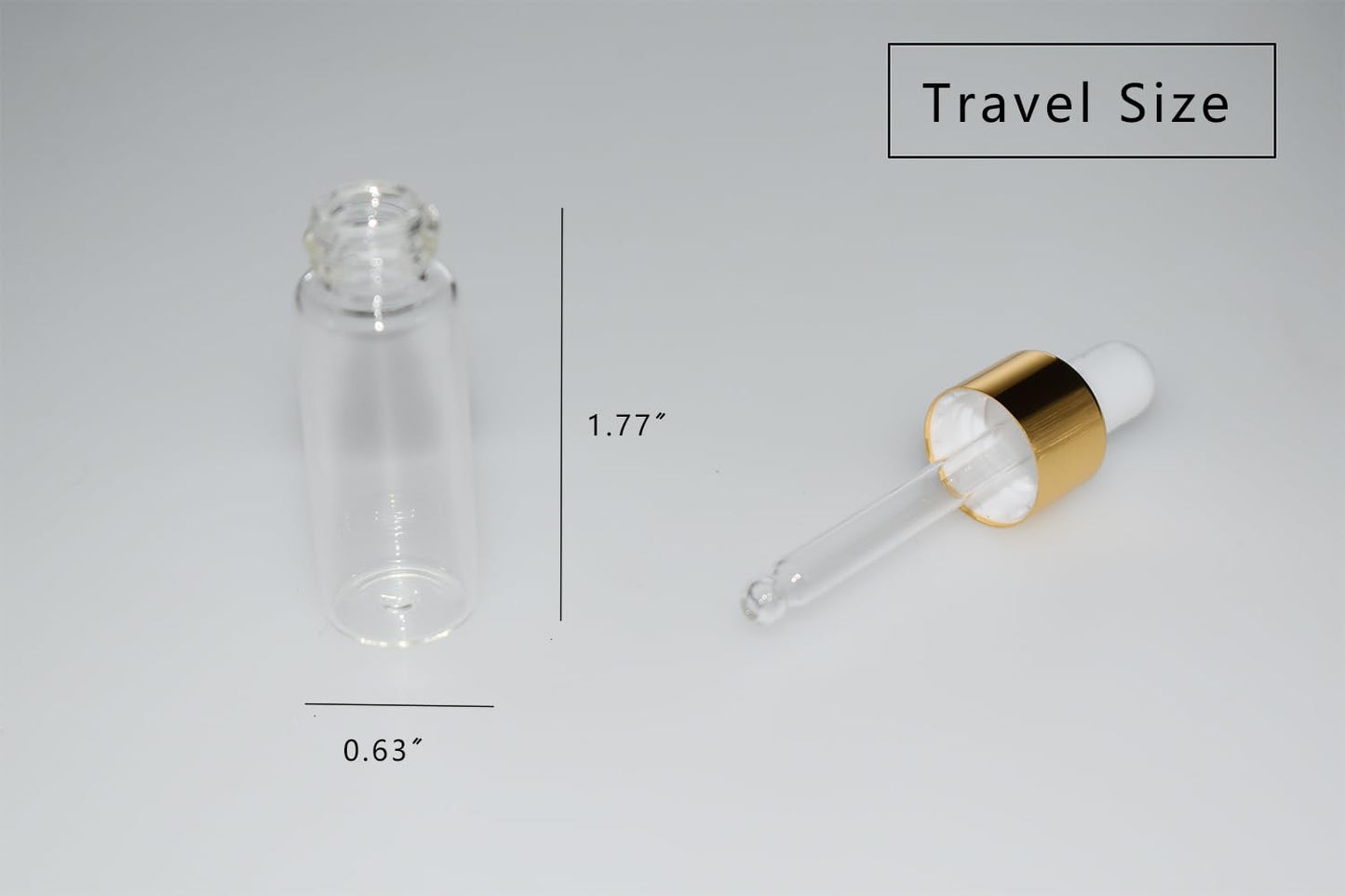 Hustar Small Dropper Bottle, 10pcs 5ml Mini Sample Dropper Bottles Mini Makeup Containers for Travel Liquids Tiny Glass