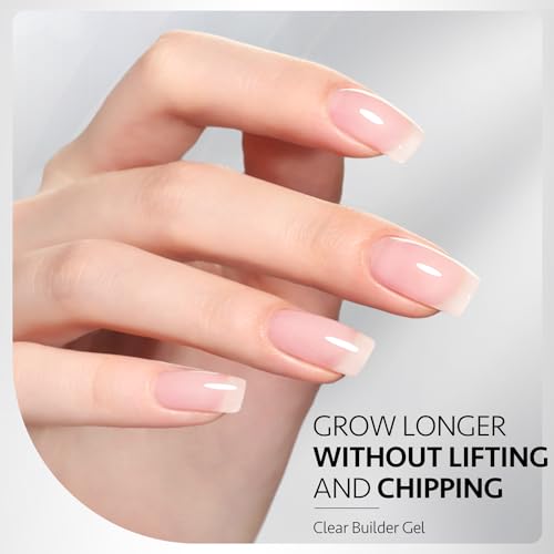 GAOY 16ml Gel Top Coat, Builder and Base Coat Set, 3 Pcs