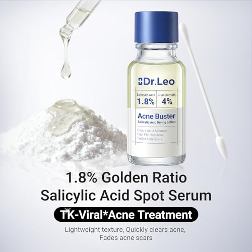 Dr.Leo 1.8% Salicylic Acid Acne Spot Treatment Drying Lotion, 0.34oz