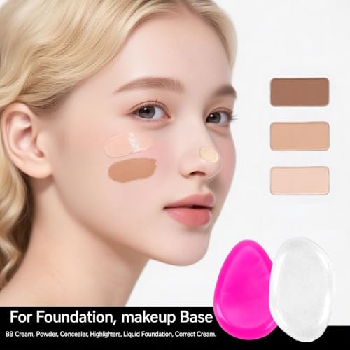 Silicone Makeup Sponge 2-Pack - Reusable Non-Absorbent Blender