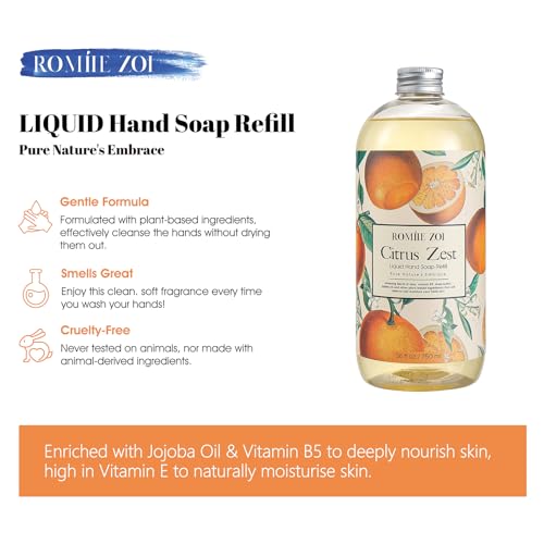 ROMIIE ZOI Citrus Zest Liquid Hand Soap Refill - 26 Fl Oz