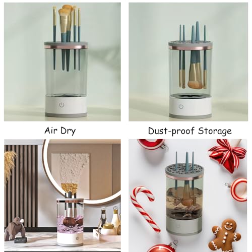 Ipalmay Automatic Makeup Brush Cleaner and Dryer Machine with Organizer
