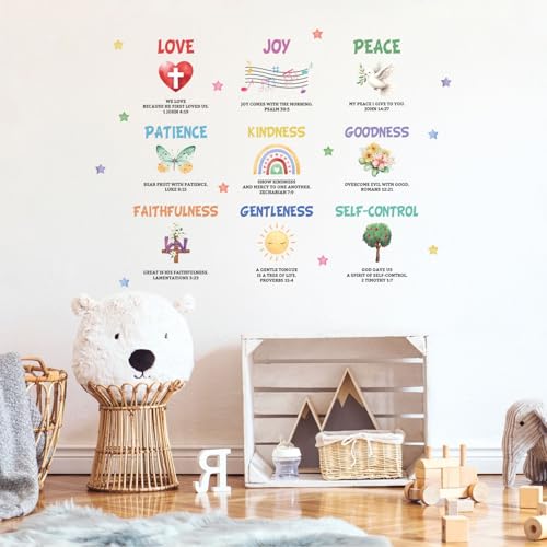 Inspirational Christian Bible Verse Wall Decal for Kids