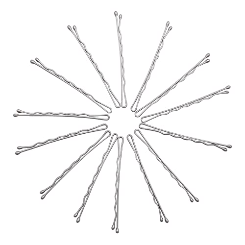 KWONG Dofash Silver 5cm Wave Hair Pins - Bulk 260 Pack for Thick & White Hair