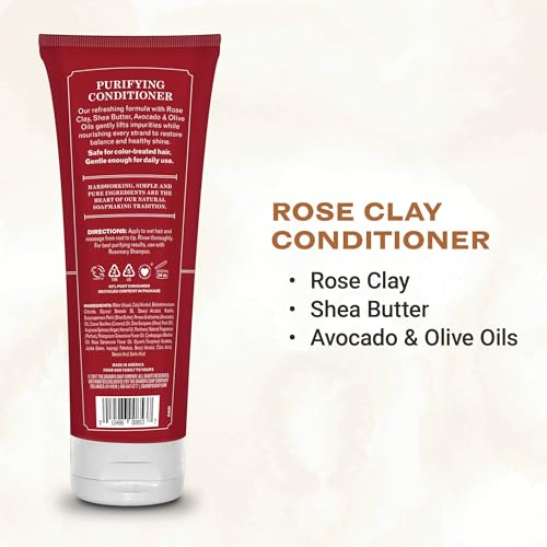 Grandpa Soap Rose Clay Conditioner 8 Fl Oz - Vegan, Sulfate & Paraben Free