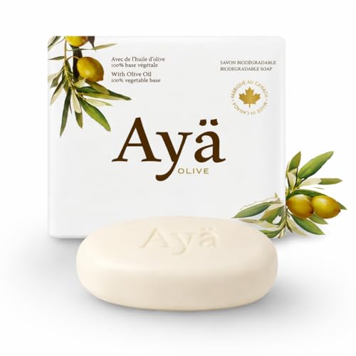 KreaSHen Aya Olive Oil Soap Bar 3-Pack | Natural Vegetable-Based Cleanser