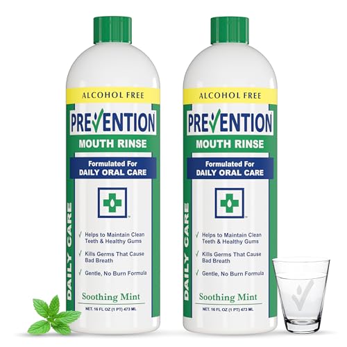 PHS Brands Prevention Daily Care Hydrogen Peroxide Mouthwash, Mint 16 oz 2-Pack
