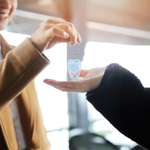 Healifty Portable Dental Floss Keychain - 4 Pack Ultra-Thin Oral Care