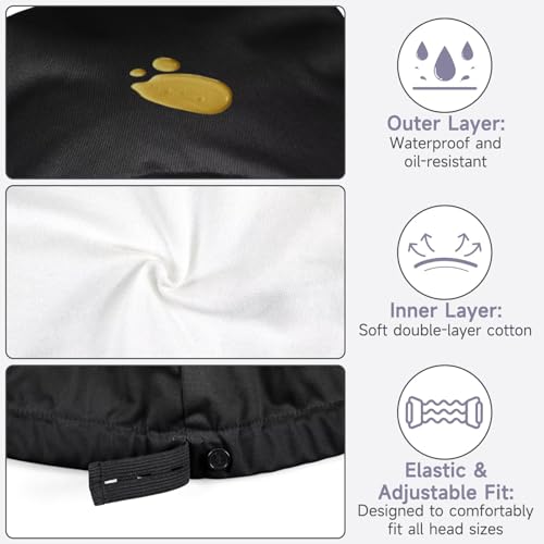 Paw Legend Castor Oil Pack Wrap - Black Overnight Hair Cap Cover (1 Count)