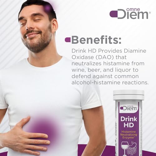 OmneDiem Drink HD Histamine Neutralizing Enzyme Supplement - 20 Capsules