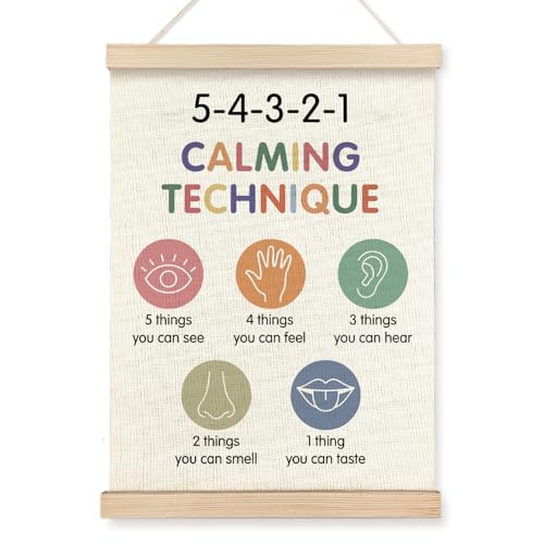 Mental Health Calming Corner Wall Art - 12x16 Canvas Decor