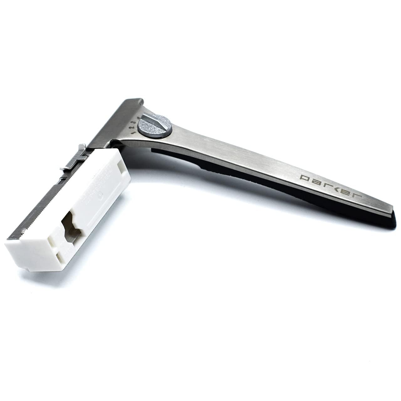 Parker Adjustable Injector Razor – Single‑Edge Safety Razor with Dial‑Control (Settings 1–5) + 20 Injector Blades (Stainless/Resin Handle)