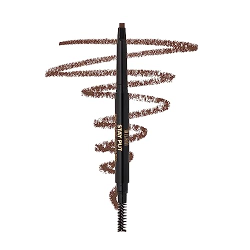 Milani Stay Put Brow Sculpting Pencil - Dark Brown 0.01oz, Waterproof & Precise