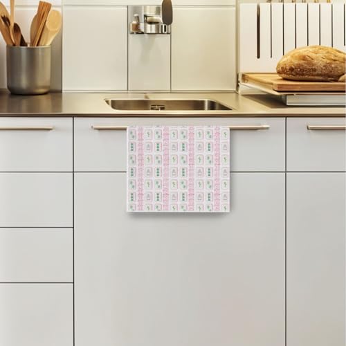 Preppy Mahjong Kitchen Towels - 16x24 Inch Decorative Tea Towels