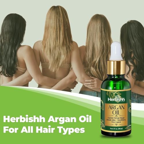 Herbishh Argan Oil Hair Serum for Frizz Control - 30ml