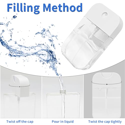 2-Pack 50ml Clear Spray Bottles - Portable Refillable Atomizers
