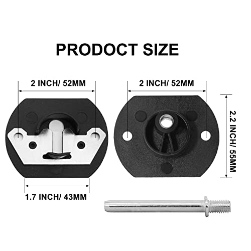 4 Pack Black Sectional Couch Connectors - Durable Pin Style Brackets