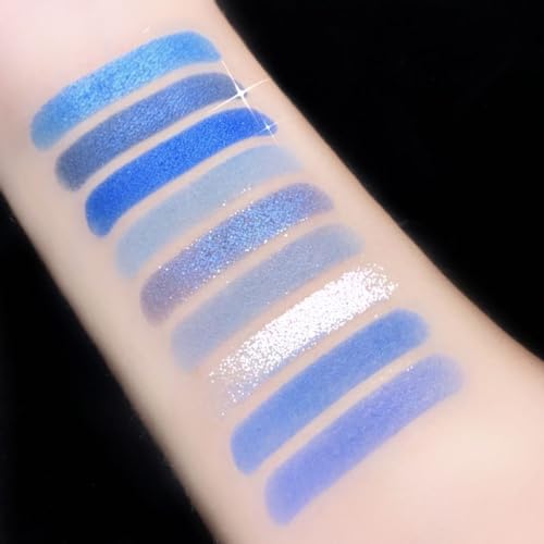 URQT 9-Color Blue Ocean Eyeshadow Palette - Pigmented Matte & Shimmer
