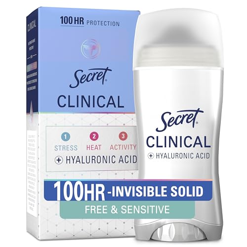 Secret Clinical Strength Antiperspirant Deodorant for Women, Unscented, 2.6 oz - 100HR Sweat Protection