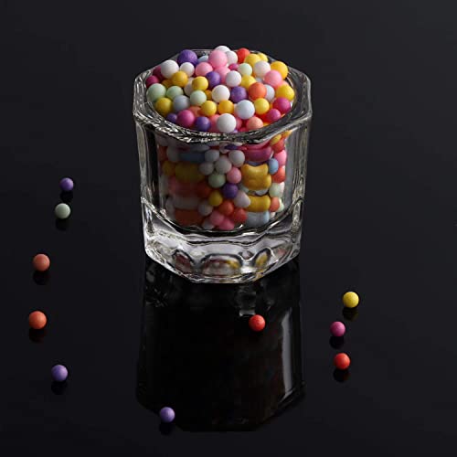 4 Pieces Acrylic Nail Dappen Dishes with No Lids - Monomer & Powder Mixing Bowls for Nail Art
