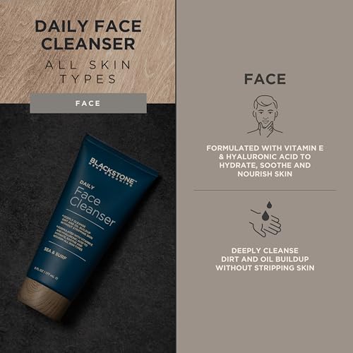 Blackstone Men's Daily Face Cleanser with Hyaluronic Acid - 6oz