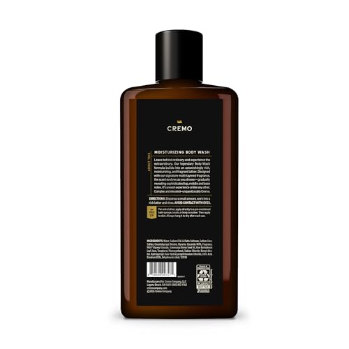 Cremo Men's Body Wash with Bourbon & Vetiver - Rich Lather, 16 Fl Oz