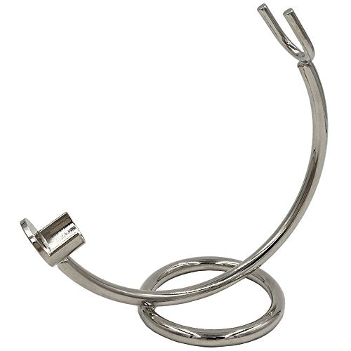 Curved Chrome Razor Stand for Straight & Cartridge Razors