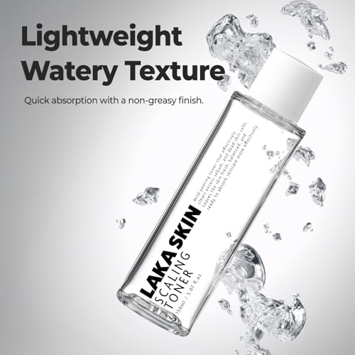 Laka Skin Care Scaling Toner 150ml - Gentle Exfoliating Hydrating Face Toner with AHA PHA Hyaluronic Acid