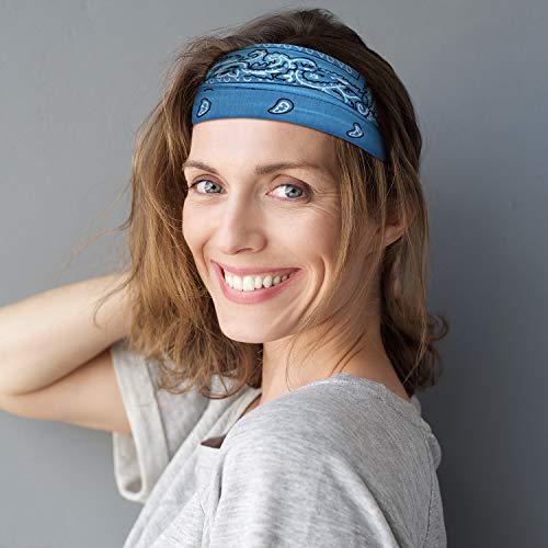 WILLBOND 10 Pack Wide Stretch Headbands for Women - Boho Hair Wraps & Knotted Bands