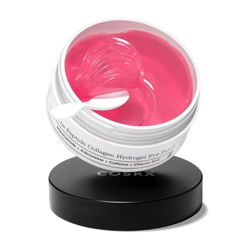 COSRX Pink Peptides Collagen Hydrogel Eye Patches - 60 Count Depuffing Mask