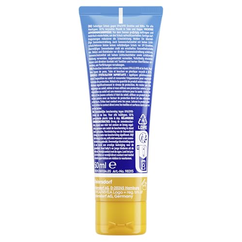 Nivea Sun Alpin Face Sunscreen Cream 50ml - Lightweight, Quick Absorbing, Travel-Friendly