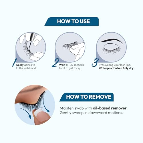 i-Envy Waterproof Eyelash Adhesive, Brush-On Lash Glue, 3 Pack