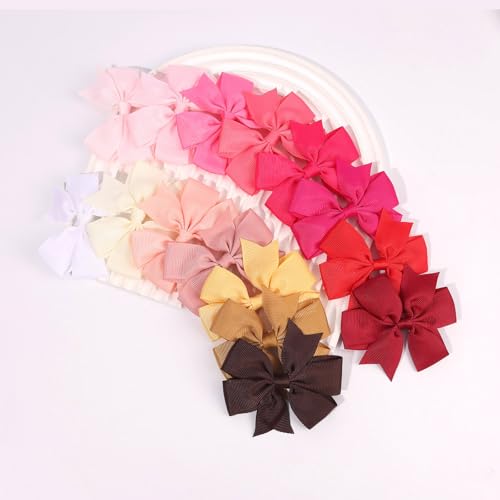 OAOLEER 3 Inch 80pcs Girls Hair Bows Grosgrain Ribbon Boutique Accessories