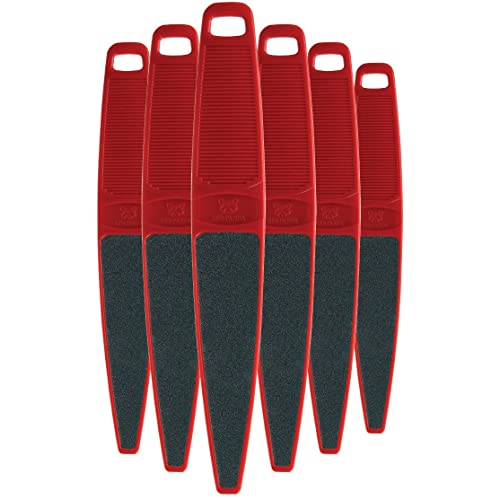 ForPro Red Panda Foot File - 60/100 Grit Double-Sided Pedicure File (Pack of 6)