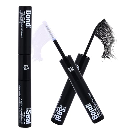 Waterproof Lash Glue with Bond & Seal Dual-Ended Applicator - Strong Hold, Long-Lasting Eyelash Adhesive for DIY Lash Extensions